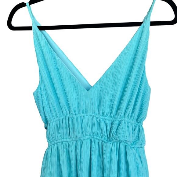 TAYLOR Women's Turquoise Cleopatra Side-Slit Pockets Maxi Dress Size XS - Picture 3 of 5